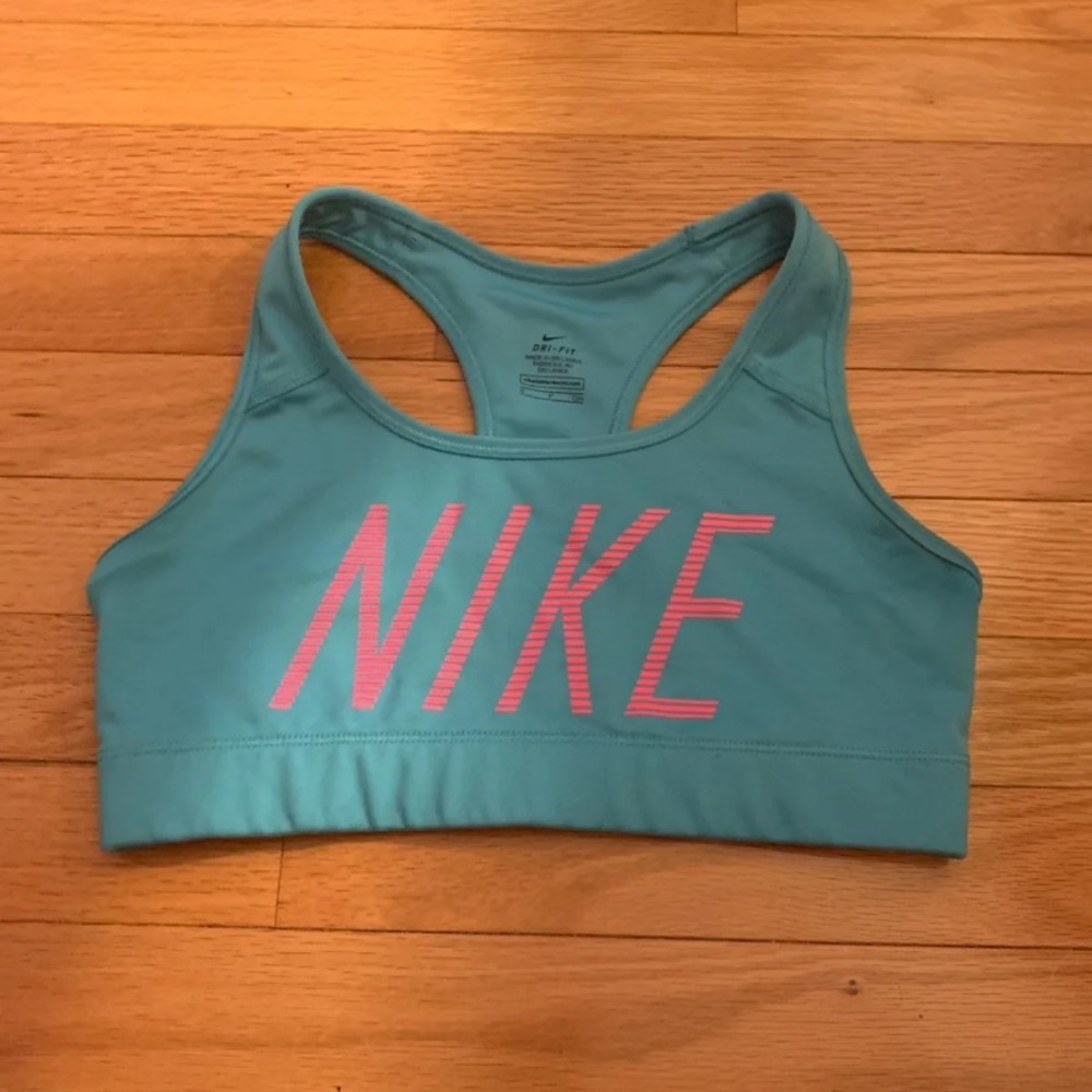 Pink/ blue NIKE sports bra